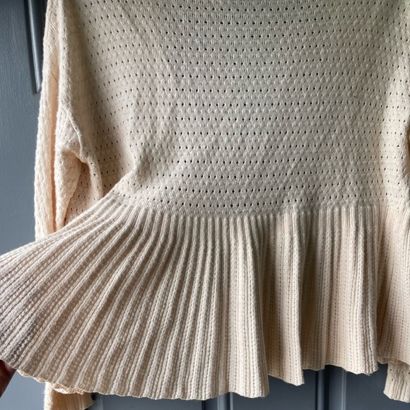 Moth for Anthropologie Open front cardigan with trumpet detail sz XS - Picture 6 of 6